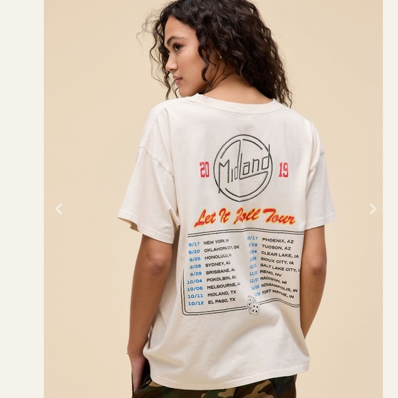 NWT Daydreamer MIDLAND LET IT ROLL TOUR MERCH TEE - Picture 2 of 4